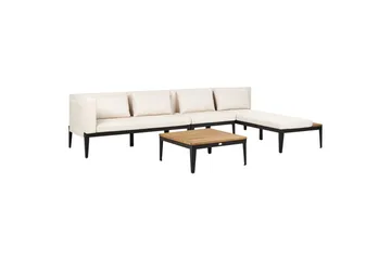 Hjørnesofa til hage med bord 4-seter Bracciano - Hagemøbler - Loungemøbler - Sofagruppe utendørs
