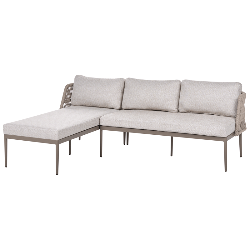 Hjørnesofa utendørs med bord 3-seter Leffe høyrevendt - Beige - Hage - Utemiljø - Veranda & terrasse - Verandamøbler
