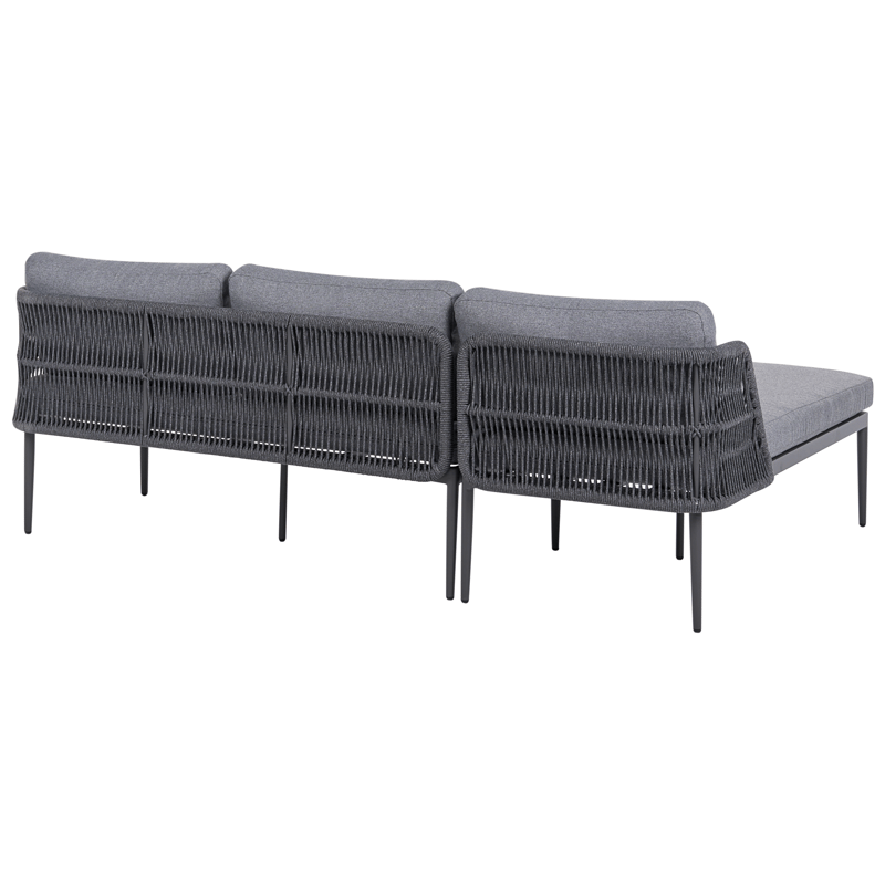 Hjørnesofa utendørs med bord 3-seter Leffe høyrevendt - Grå - Hage - Utemiljø - Veranda & terrasse - Verandamøbler