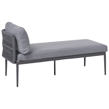 Hjørnesofa utendørs med bord 3-seter Leffe venstrevendt - Grå - Hagemøbler - Loungemøbler - Sofagruppe utendørs