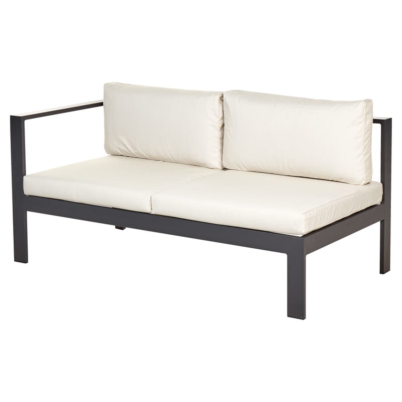 Hjørnesofa utendørs med bord 5-seter Messina venstrevendt - Svart/Beige/Grå - Hage - Utemiljø - Veranda & terrasse - Verandamøbler