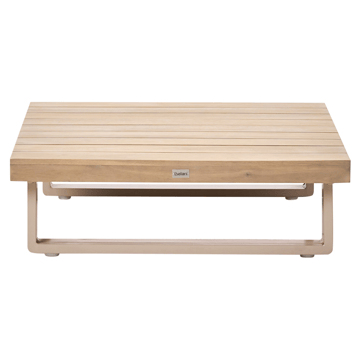 Hjørnesofa utendørs med bord 5-seter Mykonos høyrevendt akasietre - Beige/brun - Hagemøbler - Loungemøbler - Sofagruppe utendørs
