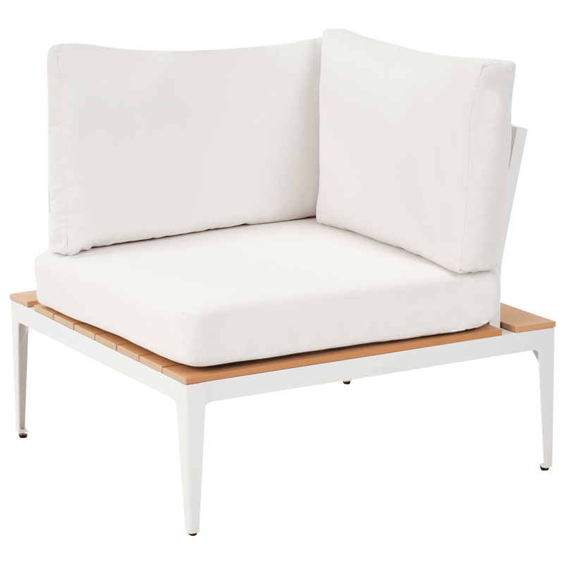 Hjørnesofa utendørs med bord 5-seter Positano - Hvit/Brun - Hage - Utemiljø - Veranda & terrasse - Verandamøbler