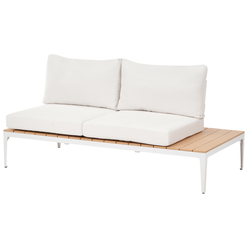 Hjørnesofa utendørs med bord 5-seter Positano - Hvit/Brun - Hage - Utemiljø - Veranda & terrasse - Verandamøbler