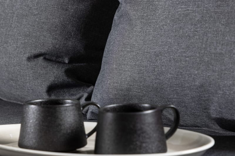 Hjørnesofasett 4-seters Chania utendørs - Svart - Hage - Utemiljø - Veranda & terrasse - Verandamøbler