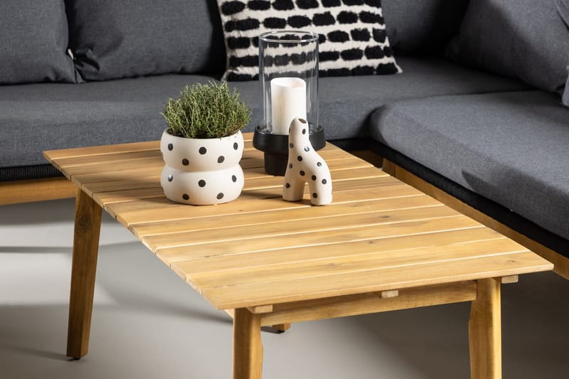 Hjørnesofasett 4-seters Chania utendørs - Svart - Hage - Utemiljø - Veranda & terrasse - Verandamøbler