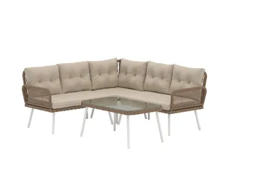 Ibiza hjørnesofagruppe utendørs - Beige - Hagemøbler - Loungemøbler - Sofagruppe utendørs