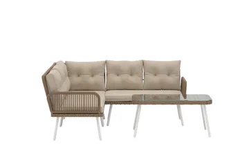 Ibiza hjørnesofagruppe utendørs - Beige - Hagemøbler - Loungemøbler - Sofagruppe utendørs