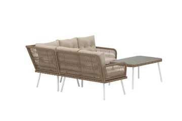 Ibiza hjørnesofagruppe utendørs - Beige - Hagemøbler - Loungemøbler - Sofagruppe utendørs