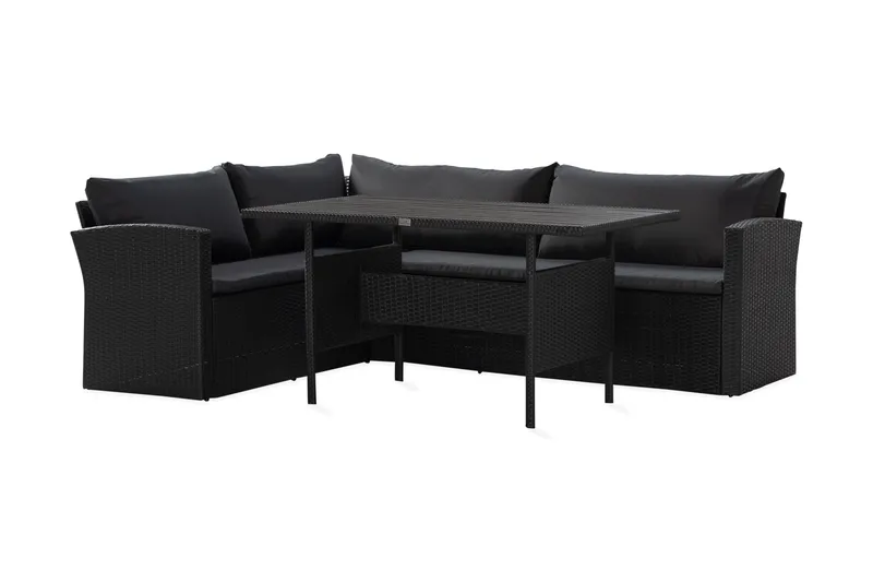 James Light Sofagruppe 5-seter - Svart - Hage - Utemiljø - Veranda & terrasse - Verandamøbler