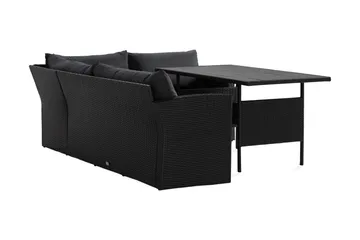 James Light Sofagruppe 5-seter - Svart - Hagemøbler - Loungemøbler - Sofagruppe utendørs
