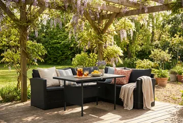James Light Sofagruppe 5-seter - Svart - Hagemøbler - Loungemøbler - Sofagruppe utendørs