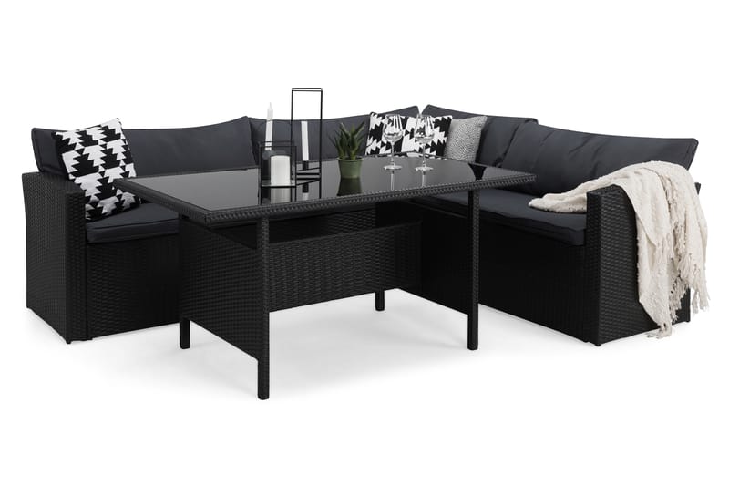 James Light Sofagruppe 5-seter - Svart - Hage - Utemiljø - Veranda & terrasse - Verandamøbler