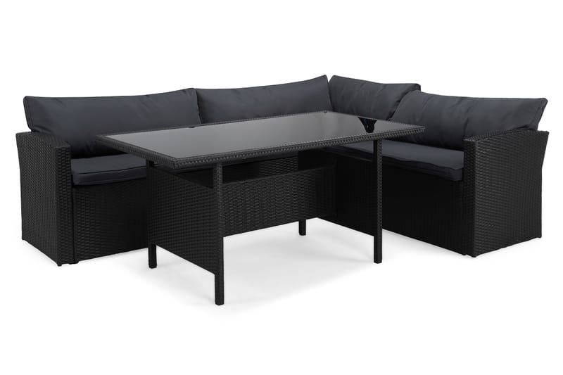 James Light Sofagruppe 5-seter - Svart - Hage - Utemiljø - Veranda & terrasse - Verandamøbler