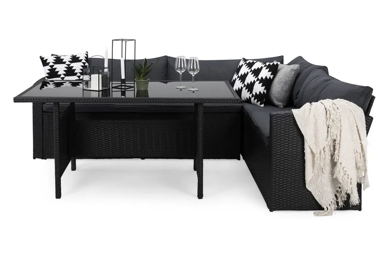 James Light Sofagruppe 5-seter - Svart - Hage - Utemiljø - Veranda & terrasse - Verandamøbler