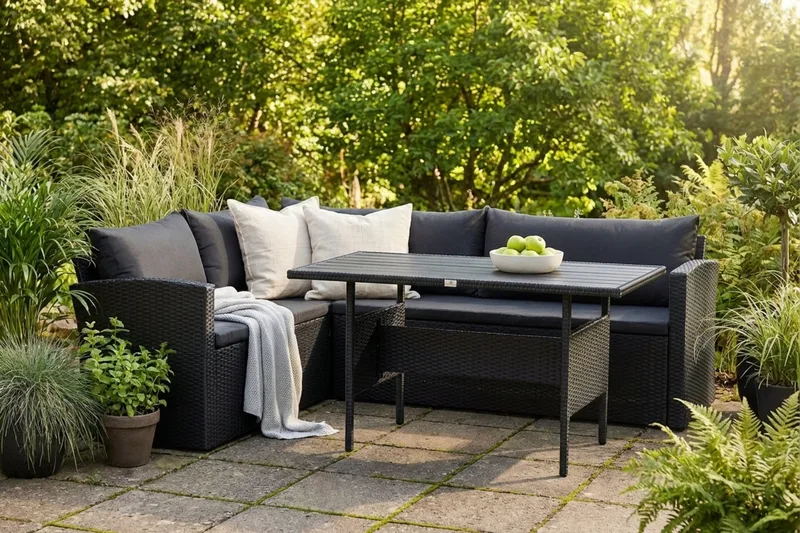 James Light Sofagruppe 5-seter - Svart - Hage - Utemiljø - Veranda & terrasse - Verandamøbler
