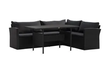 James Light Sofagruppe 5-seter - Svart - Hagemøbler - Loungemøbler - Sofagruppe utendørs