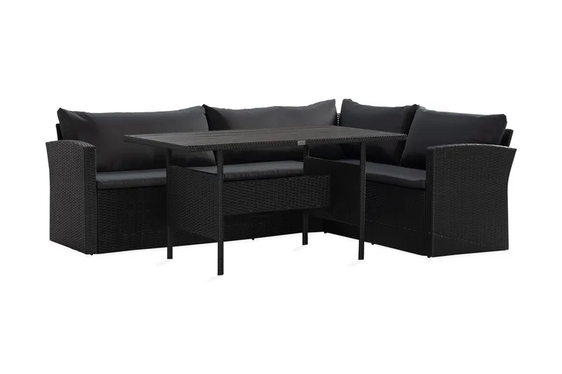 James Light Sofagruppe 5-seter - Svart - Hage - Utemiljø - Veranda & terrasse - Verandamøbler