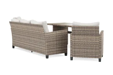 James Light sofagruppe utendørs i kunstrotting - Beige - Hagemøbler - Loungemøbler - Sofagruppe utendørs