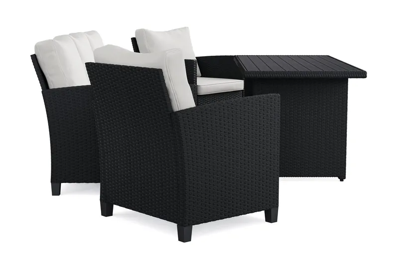 James Light sofagruppe utendørs i kunstrotting - Svart - Hage - Utemiljø - Veranda & terrasse - Verandamøbler