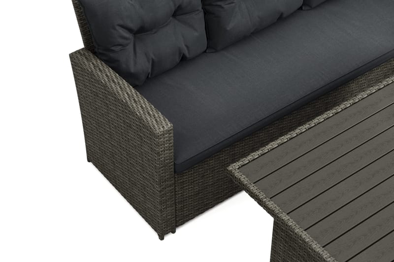 James Loungegruppe Utendørs – 5-seters Sofagruppe i Kunstrotting - Grå - Hage - Utemiljø - Veranda & terrasse - Verandamøbler