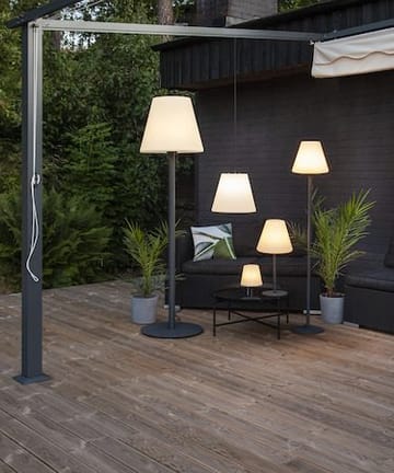 Kreta bordlampe 16 cm - hvit og svart - Hage - Utemiljø - Veranda & terrasse - Verandabelysning