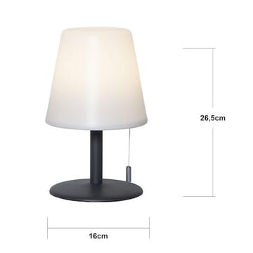 Kreta bordlampe 16 cm - hvit og svart - Hage - Utemiljø - Veranda & terrasse - Verandabelysning