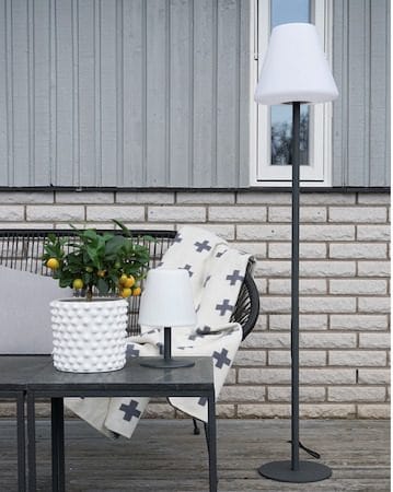 Kreta bordlampe 16 cm - hvit og svart - Hage - Utemiljø - Veranda & terrasse - Verandabelysning