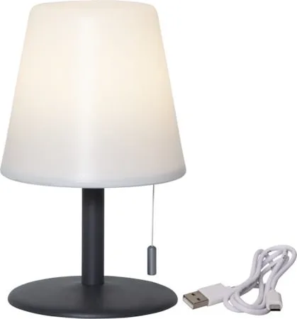 Kreta bordlampe 16 cm, hvit og svart