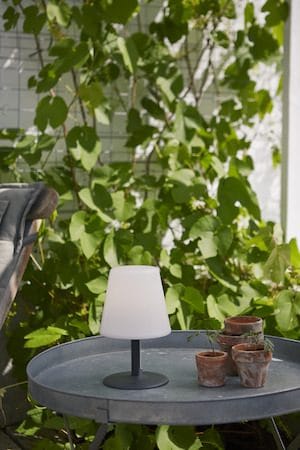 Kreta bordlampe 16 cm - hvit og svart - Hage - Utemiljø - Veranda & terrasse - Verandabelysning
