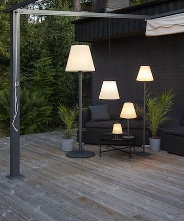 Kreta bordlampe 16 cm - hvit og svart - Hage - Utemiljø - Veranda & terrasse - Verandabelysning