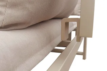 Lainelle 4-seters sofagruppe for altan og terrasse med beige puter - Beige - Hagemøbler - Loungemøbler - Sofagruppe utendørs
