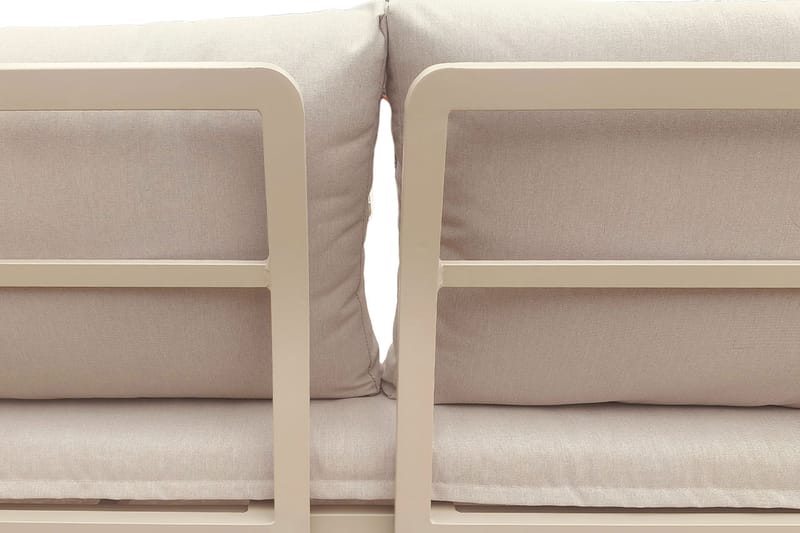 Lainelle 4-seters sofagruppe for altan og terrasse med beige puter - Beige - Hage - Utemiljø - Veranda & terrasse - Verandamøbler