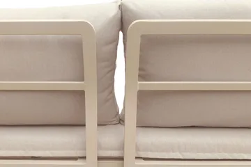 Lainelle 4-seters sofagruppe for altan og terrasse med beige puter - Beige - Hagemøbler - Loungemøbler - Sofagruppe utendørs