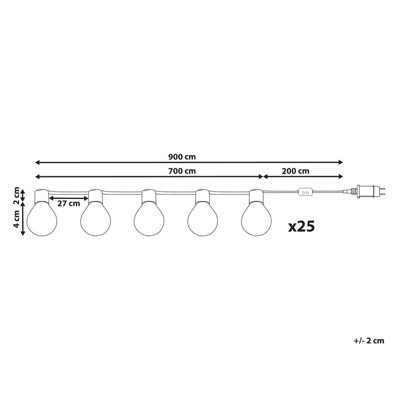 LED-lysslynge for utendørsbruk Isortoq - Hage - Utemiljø - Veranda & terrasse - Verandabelysning