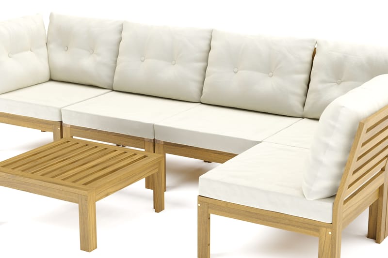 Lindha 5-seters Loungegruppe - Beige - Hage - Utemiljø - Veranda & terrasse - Verandamøbler