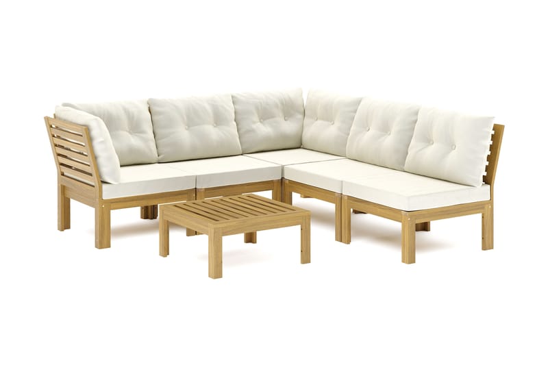 Lindha 5-seters Loungegruppe Vendbar - Beige - Hage - Utemiljø - Veranda & terrasse - Verandamøbler