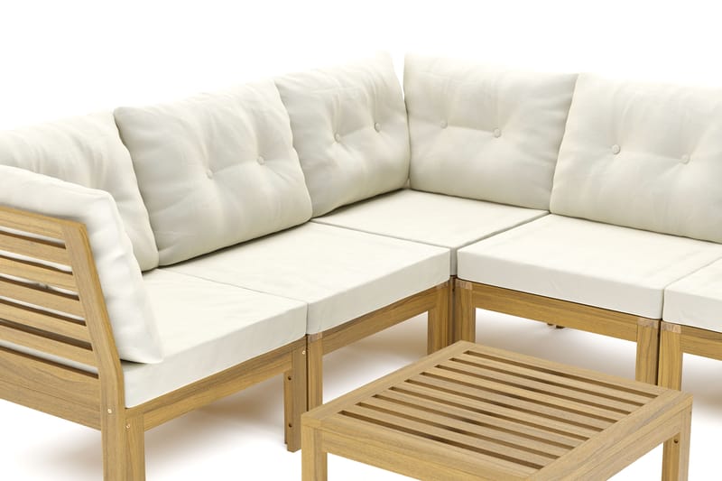 Lindha 5-seters Loungegruppe Vendbar - Beige - Hage - Utemiljø - Veranda & terrasse - Verandamøbler