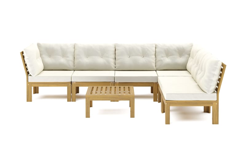 Lindha 6-seters Loungegruppe - Beige - Hage - Utemiljø - Veranda & terrasse - Verandamøbler