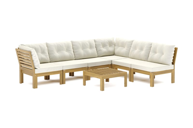 Lindha 6-seters Loungegruppe - Beige - Hage - Utemiljø - Veranda & terrasse - Verandamøbler