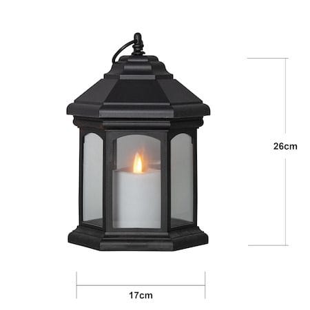 Linta lykt 17 cm - svart - Hage - Utemiljø - Veranda & terrasse - Verandabelysning