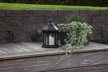 Linta lykt 17 cm - svart - Hage - Utemiljø - Veranda & terrasse - Verandabelysning