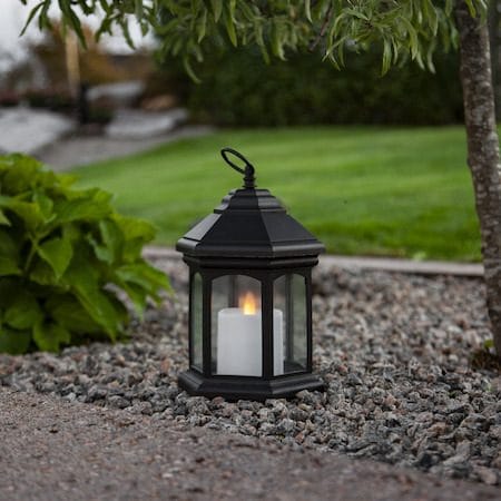 Linta lykt 17 cm - svart - Hage - Utemiljø - Veranda & terrasse - Verandabelysning