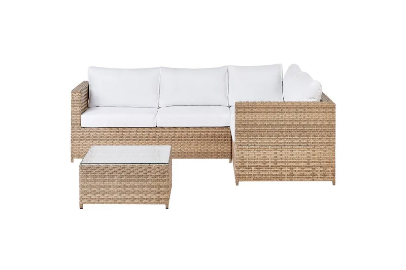 Loungegrupp Beliani Avola White||Natural, undefined