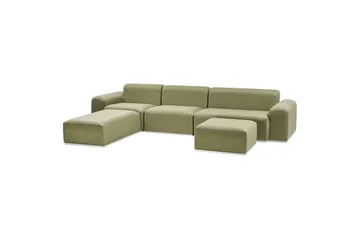 Loungegrupp Beliani Battifollo Beige/vit Green||White - Hagemøbler - Loungemøbler - Sofagruppe utendørs