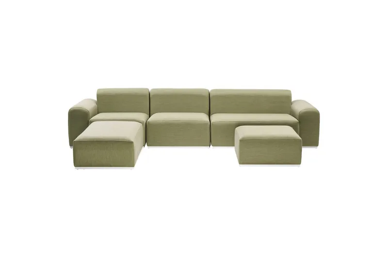 Loungegrupp Beliani Battifollo Beige/vit Green||White, undefined