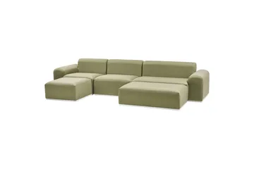 Loungegrupp Beliani Battifollo Beige/vit Green||White - Hagemøbler - Loungemøbler - Sofagruppe utendørs