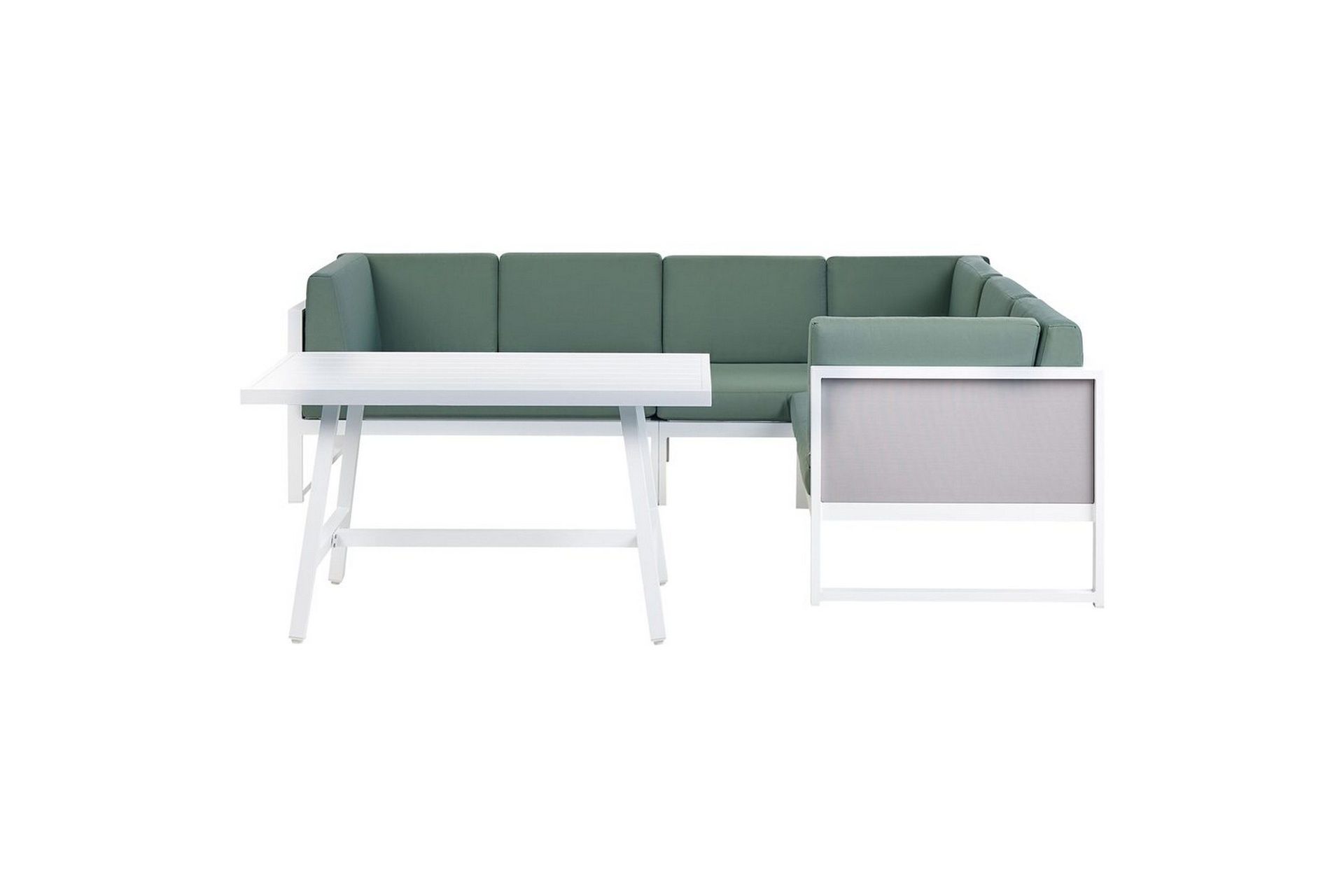 Loungegrupp Beliani Castella/Fratte Grön/vit/grå Green\|\|White\|\|Grey -