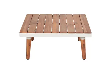 Loungegrupp Beliani Corato Grå/mörkt trä/ljust trä White||Light wood - Hagemøbler - Loungemøbler - Sofagruppe utendørs