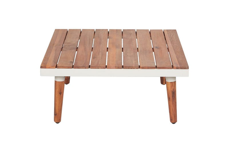 Loungegrupp Beliani Corato Grå/mörkt trä/ljust trä White||Light wood - Hagemøbler - Loungemøbler - Sofagruppe utendørs